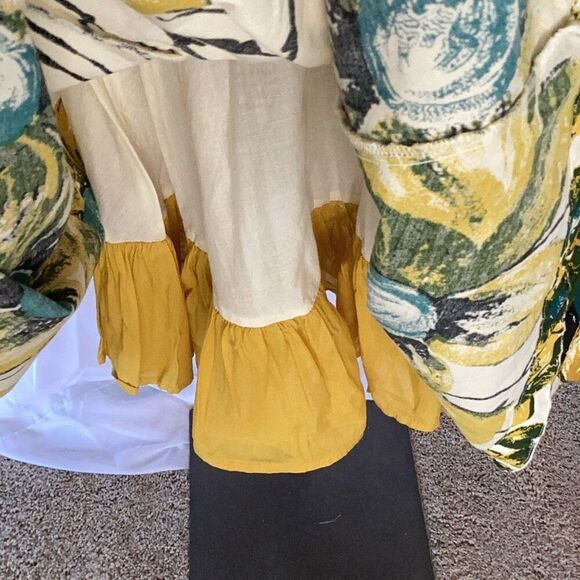 Girl From Savoy Anthropologie Dress Women’s 4 Burgeoning Hypericum Retro Halter - Picture 7 of 12